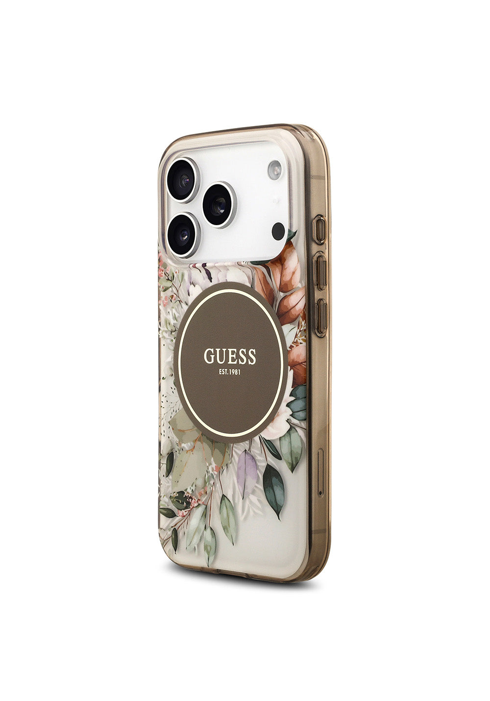 Apple iPhone 17 Pro Kılıf Guess Orijinal Lisanslı Manyetik Şarj Uyumlu Flower Tonal Circle Kapak