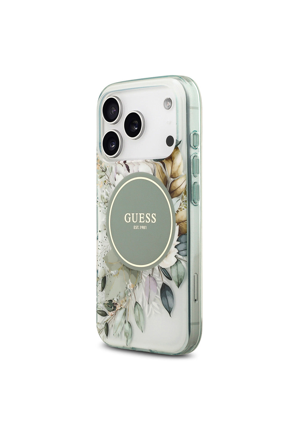 Apple iPhone 17 Pro Kılıf Guess Orijinal Lisanslı Manyetik Şarj Uyumlu Flower Tonal Circle Kapak