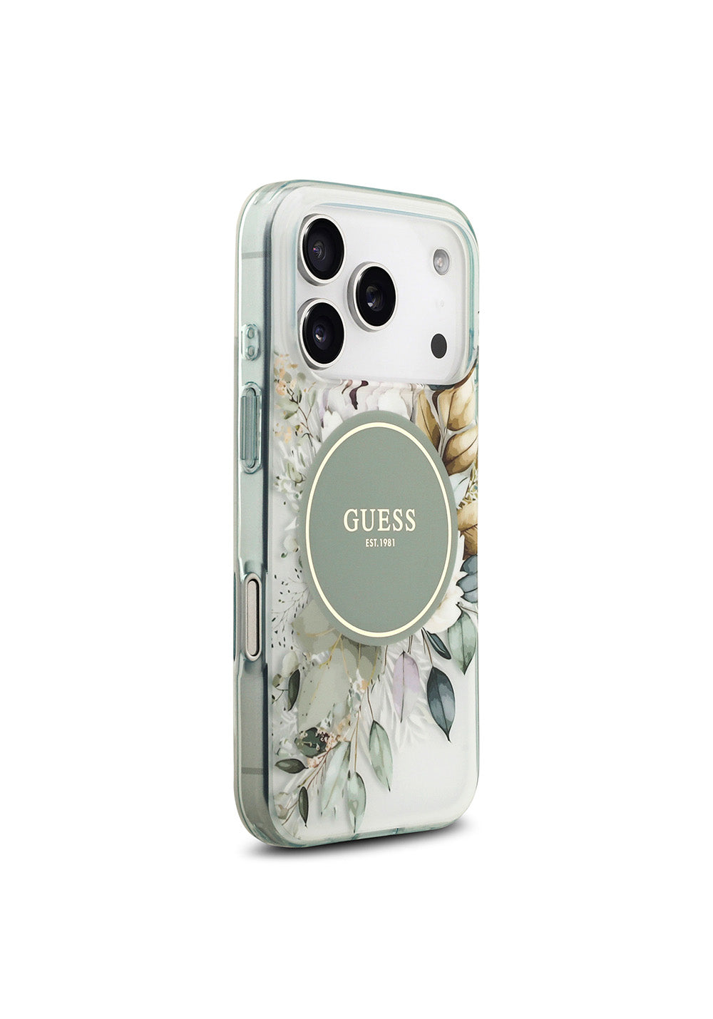Apple iPhone 17 Pro Kılıf Guess Orijinal Lisanslı Manyetik Şarj Uyumlu Flower Tonal Circle Kapak