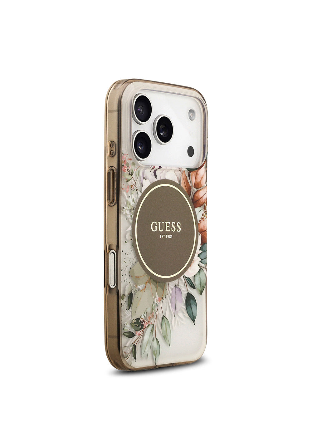 Apple iPhone 17 Pro Max Kılıf Guess Orijinal Lisanslı Manyetik Şarj Uyumlu Flower Tonal Circle Kapak
