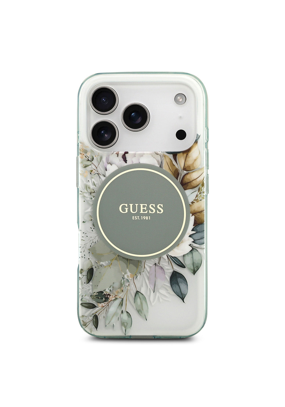 Apple iPhone 17 Pro Max Kılıf Guess Orijinal Lisanslı Manyetik Şarj Uyumlu Flower Tonal Circle Kapak