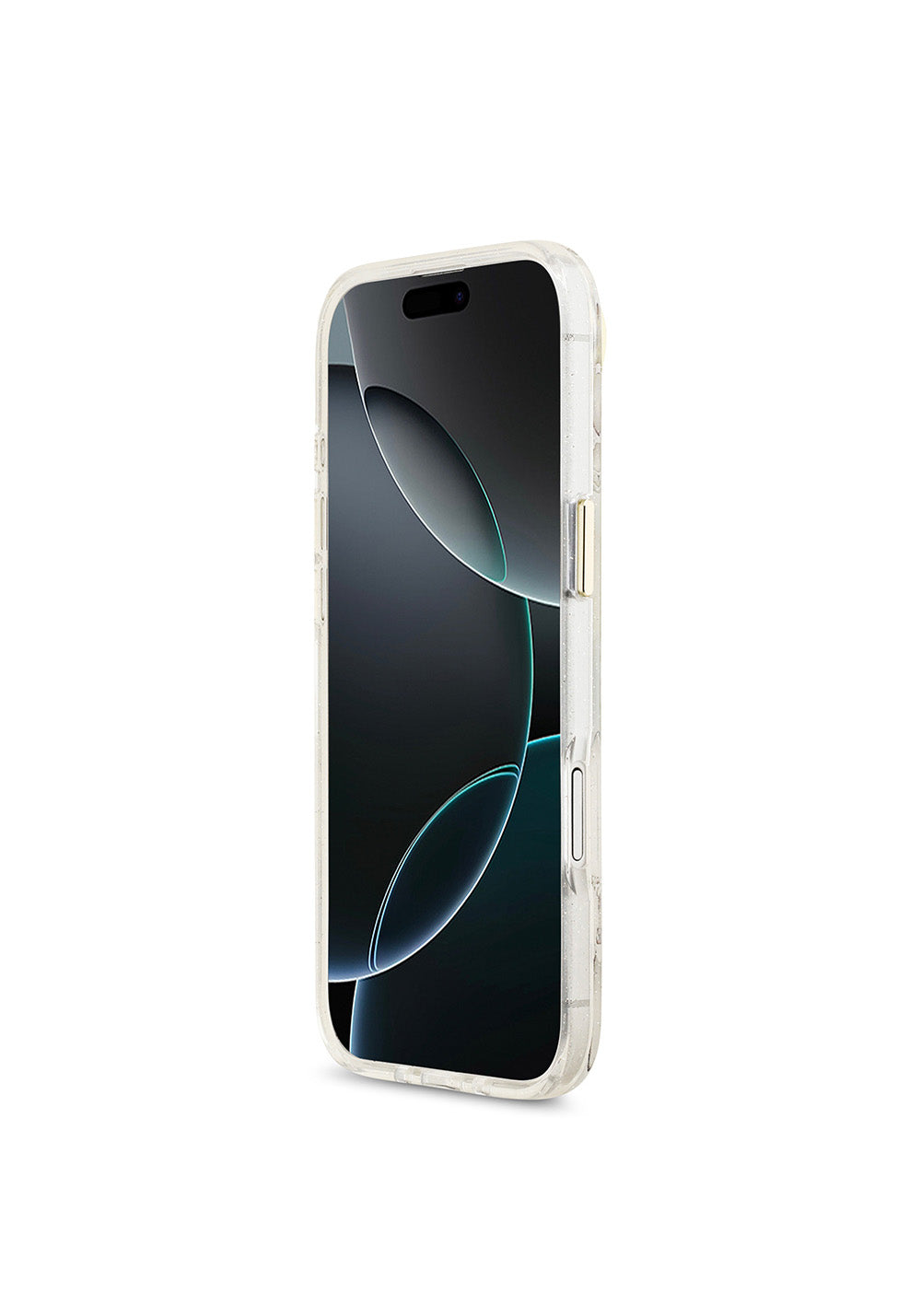 Apple iPhone 17 Air Kılıf Guess Orijinal Lisanslı Manyetik Şarj Uyumlu Simli Çiçek Desenli Metal Kamera Çerçeveli Üçgen Logolu Kapak
