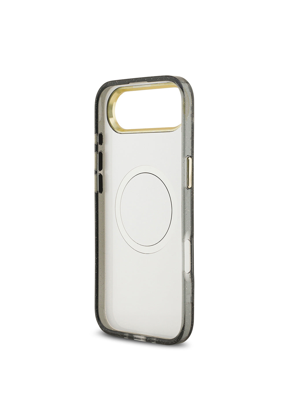 Apple iPhone 17 Air Kılıf Guess Orijinal Lisanslı Manyetik Şarj Uyumlu Simli Çiçek Desenli Metal Kamera Çerçeveli Üçgen Logolu Kapak