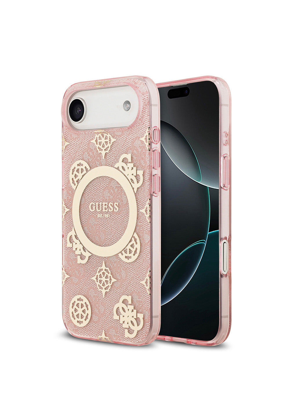 Apple iPhone 17 Air Kılıf Guess Orijinal Lisanslı Manyetik Şarj Uyumlu IML Peony ve 4G Desenli Klasik Logolu Kapak