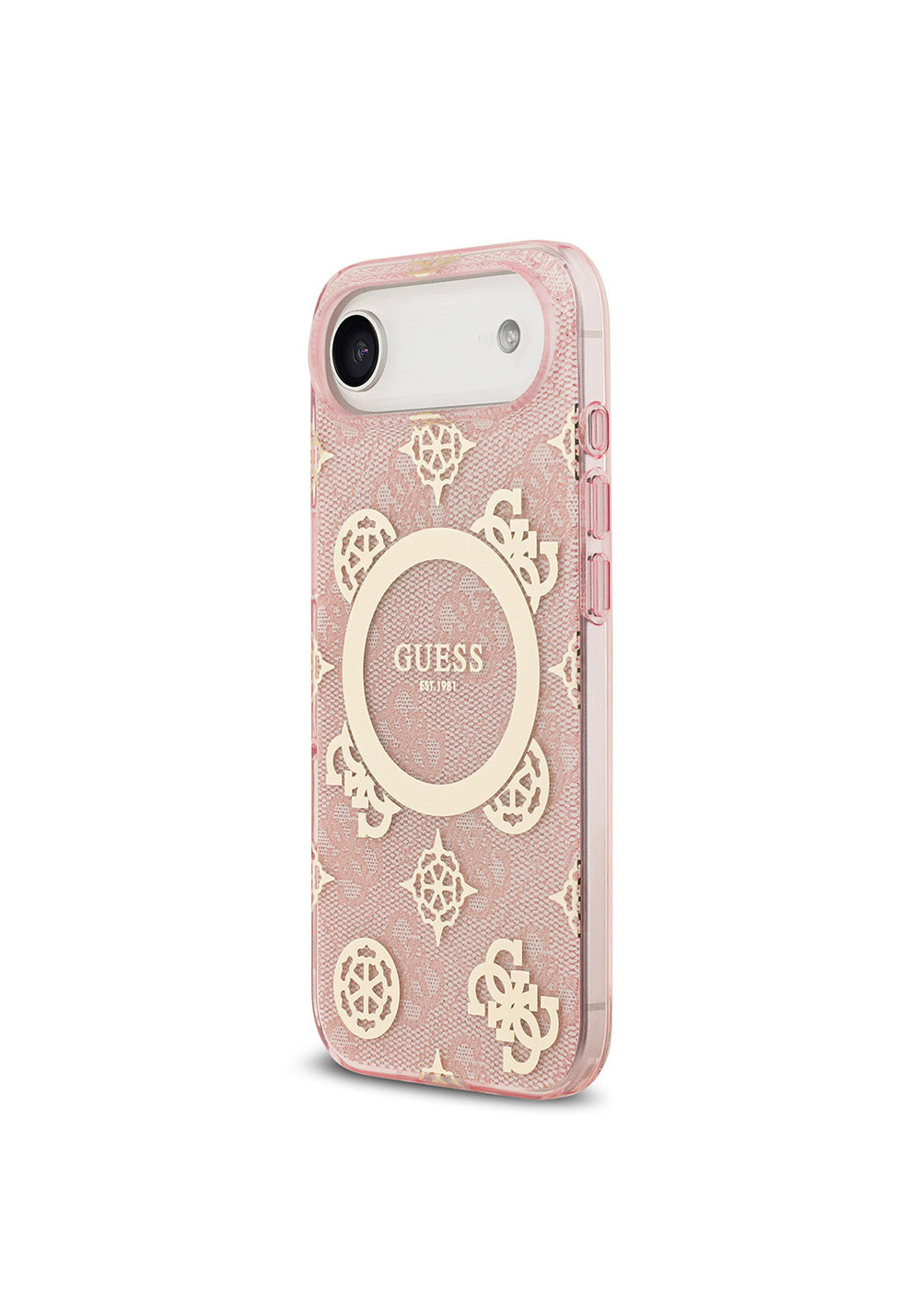 Apple iPhone 17 Air Kılıf Guess Orijinal Lisanslı Manyetik Şarj Uyumlu IML Peony ve 4G Desenli Klasik Logolu Kapak