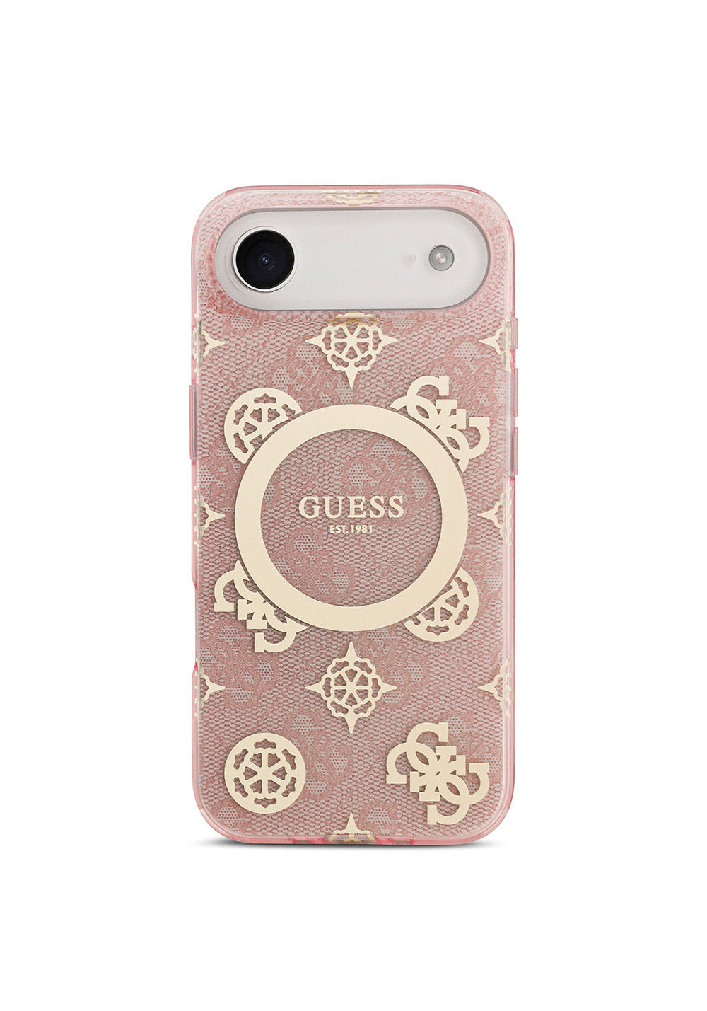 Apple iPhone 17 Air Kılıf Guess Orijinal Lisanslı Manyetik Şarj Uyumlu IML Peony ve 4G Desenli Klasik Logolu Kapak