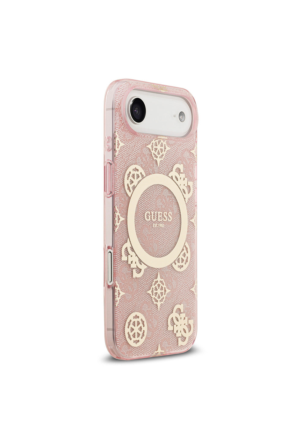 Apple iPhone 17 Air Kılıf Guess Orijinal Lisanslı Manyetik Şarj Uyumlu IML Peony ve 4G Desenli Klasik Logolu Kapak