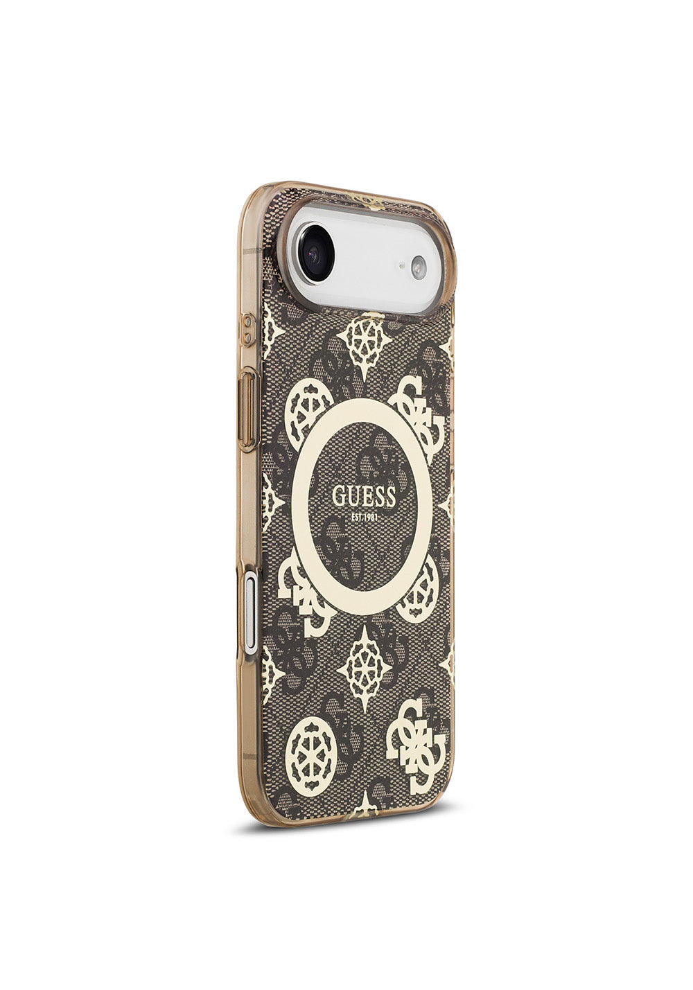 Apple iPhone 17 Air Kılıf Guess Orijinal Lisanslı Manyetik Şarj Uyumlu IML Peony ve 4G Desenli Klasik Logolu Kapak