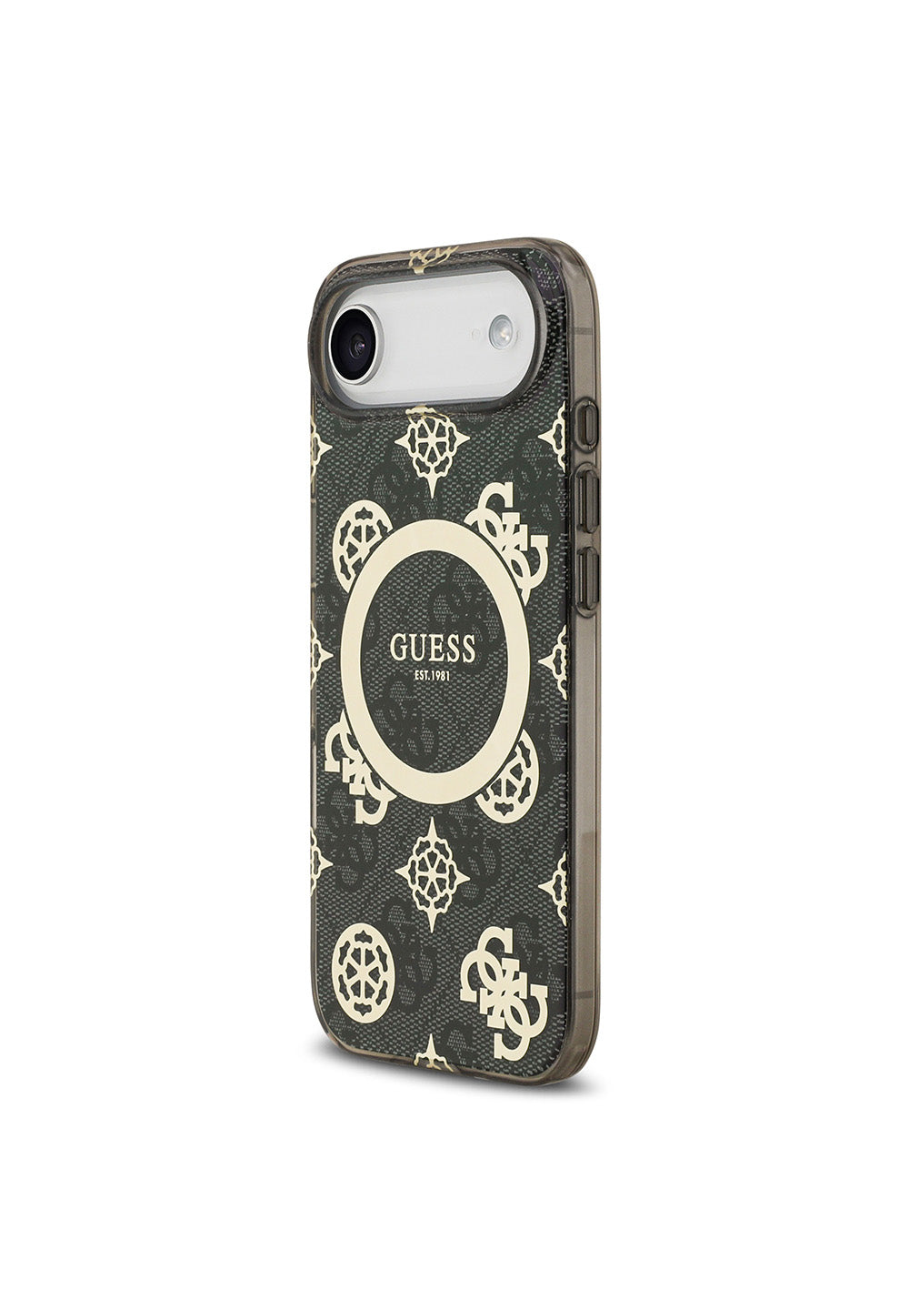 Apple iPhone 17 Air Kılıf Guess Orijinal Lisanslı Manyetik Şarj Uyumlu IML Peony ve 4G Desenli Klasik Logolu Kapak