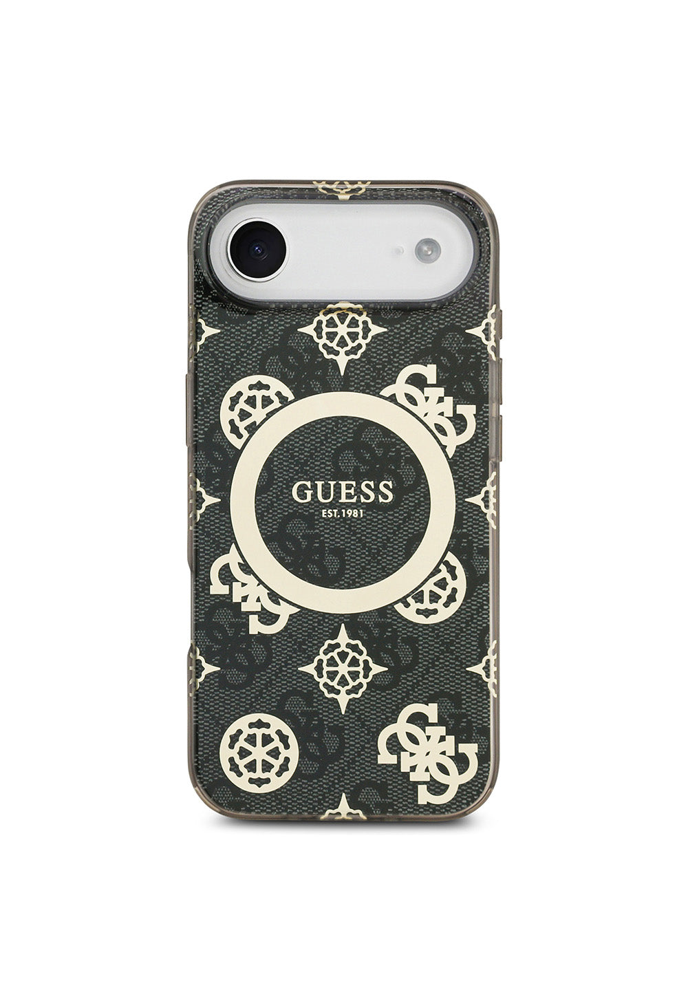 Apple iPhone 17 Air Kılıf Guess Orijinal Lisanslı Manyetik Şarj Uyumlu IML Peony ve 4G Desenli Klasik Logolu Kapak