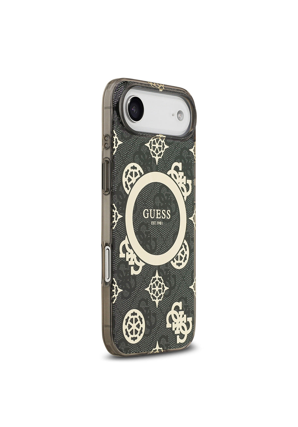 Apple iPhone 17 Air Kılıf Guess Orijinal Lisanslı Manyetik Şarj Uyumlu IML Peony ve 4G Desenli Klasik Logolu Kapak