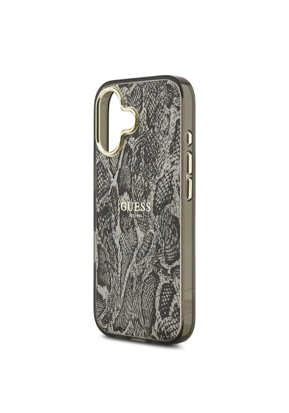 Apple iPhone 17 Kılıf Guess Orijinal Lisanslı Manyetik Şarj Uyumlu Yazı Logolu Python Desenli Kapak