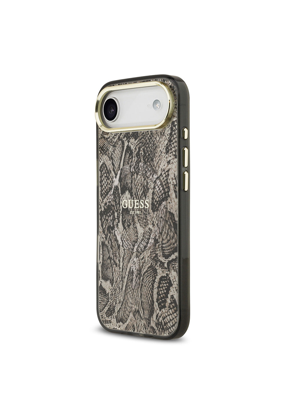 Apple iPhone 17 Air Kılıf Guess Orijinal Lisanslı Manyetik Şarj Uyumlu Yazı Logolu Python Desenli Kapak