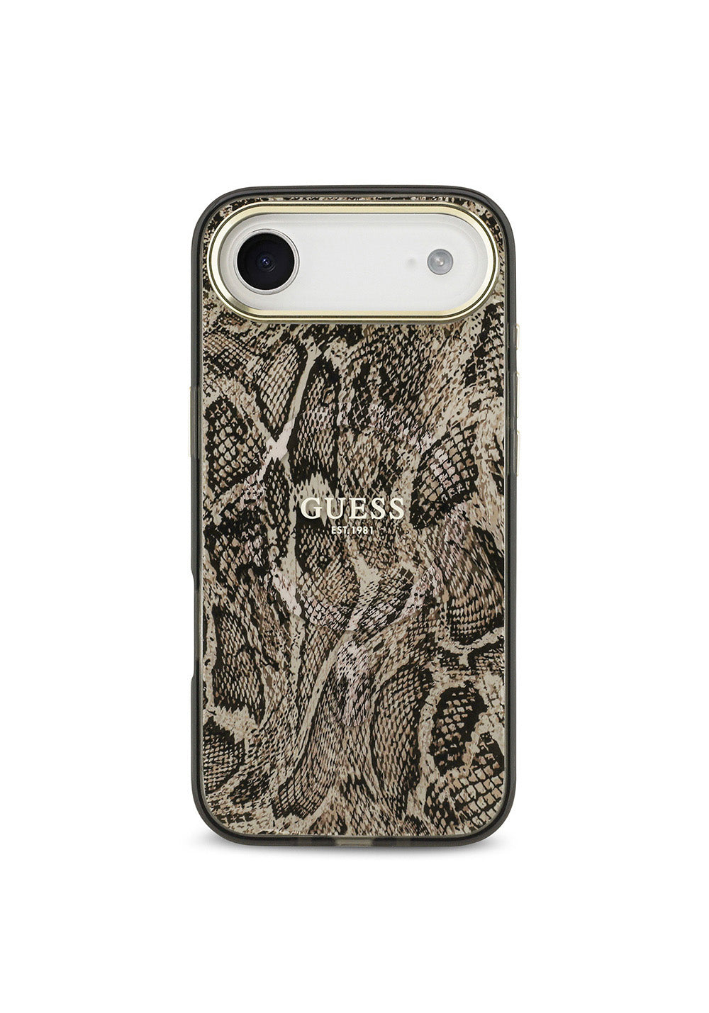 Apple iPhone 17 Air Kılıf Guess Orijinal Lisanslı Manyetik Şarj Uyumlu Yazı Logolu Python Desenli Kapak