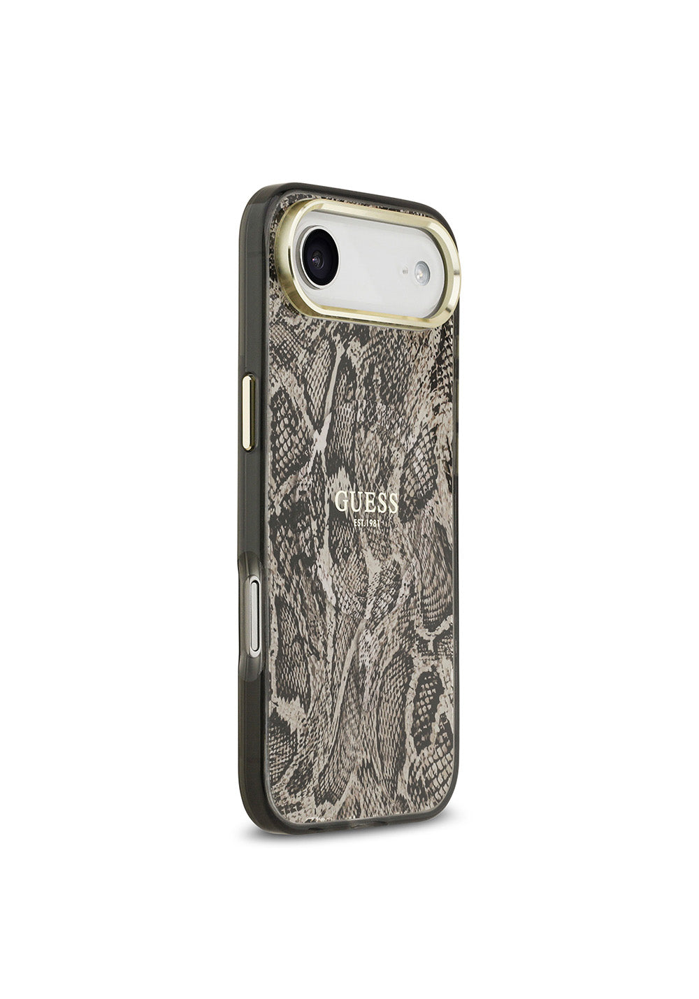 Apple iPhone 17 Air Kılıf Guess Orijinal Lisanslı Manyetik Şarj Uyumlu Yazı Logolu Python Desenli Kapak