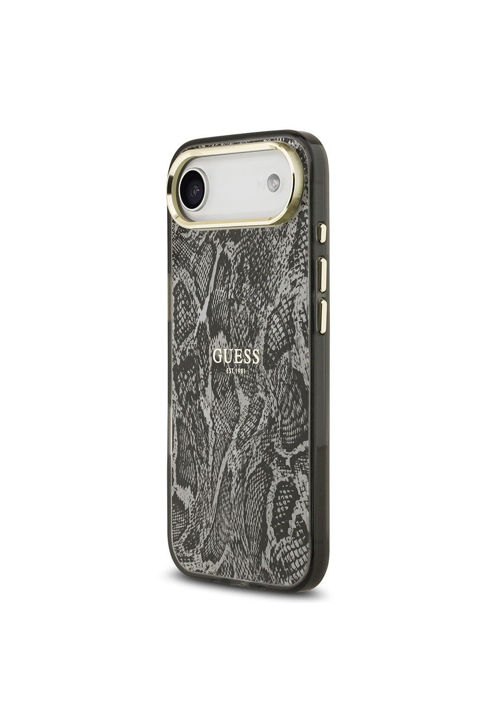Apple iPhone 17 Air Kılıf Guess Orijinal Lisanslı Manyetik Şarj Uyumlu Yazı Logolu Python Desenli Kapak