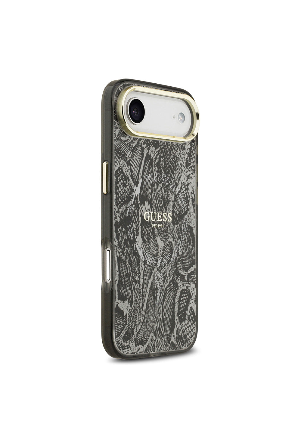 Apple iPhone 17 Air Kılıf Guess Orijinal Lisanslı Manyetik Şarj Uyumlu Yazı Logolu Python Desenli Kapak