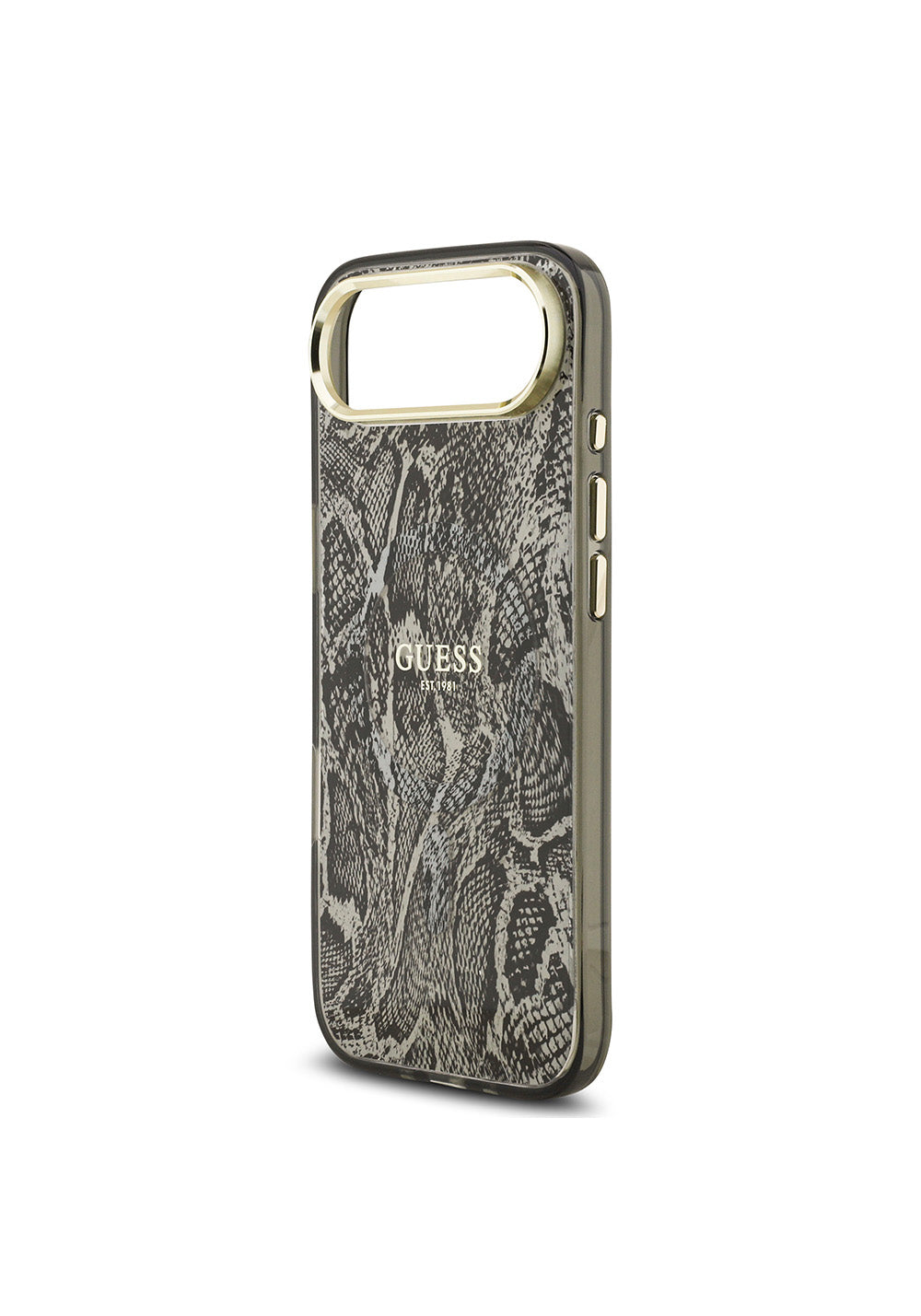 Apple iPhone 17 Air Kılıf Guess Orijinal Lisanslı Manyetik Şarj Uyumlu Yazı Logolu Python Desenli Kapak