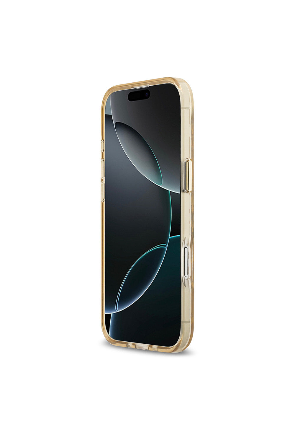 Apple iPhone 17 Air Kılıf Guess Orijinal Lisanslı Manyetik Şarj Uyumlu Üçgen Logolu Simli Leopar Desenli Kapak