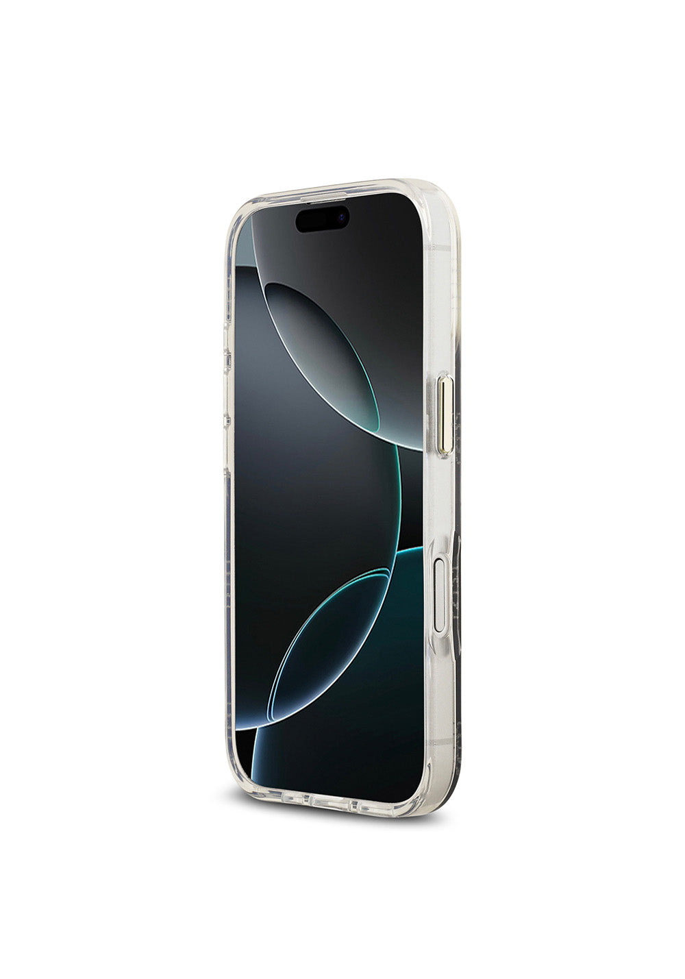 Apple iPhone 17 Kılıf Guess Orijinal Lisanslı Manyetik Şarj Uyumlu Simli Peony Desenli Silikon Kapak