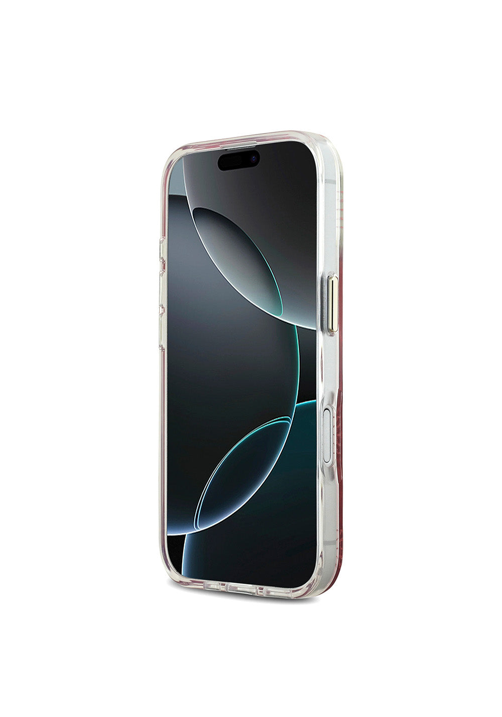 Apple iPhone 17 Kılıf Guess Orijinal Lisanslı Manyetik Şarj Uyumlu Simli Peony Desenli Silikon Kapak