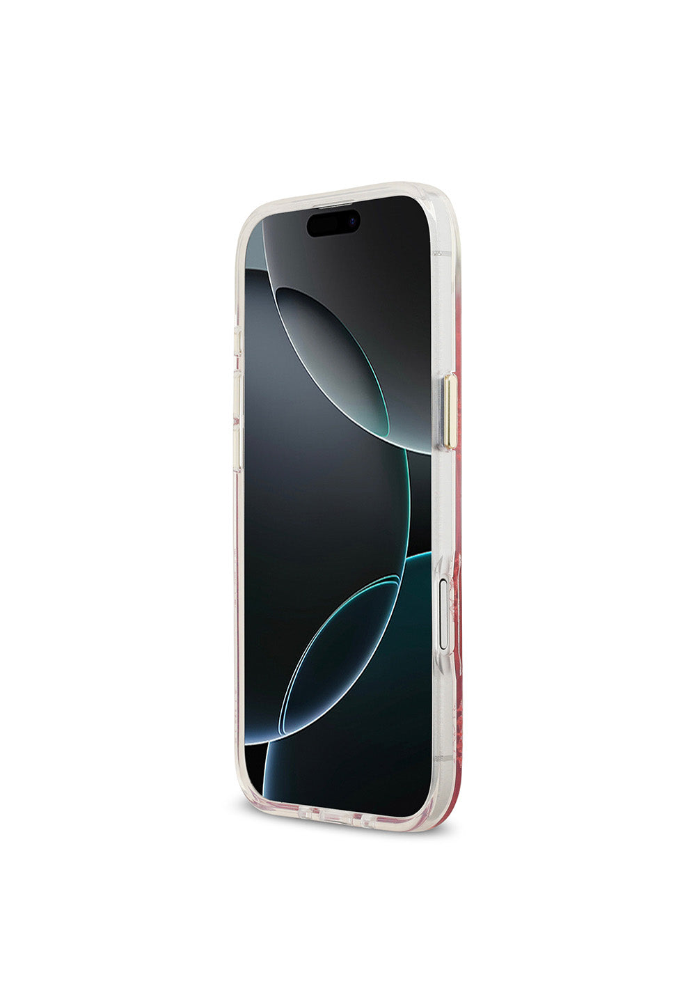 Apple iPhone 17 Air Kılıf Guess Orijinal Lisanslı Manyetik Şarj Uyumlu Simli Peony Desenli Silikon Kapak