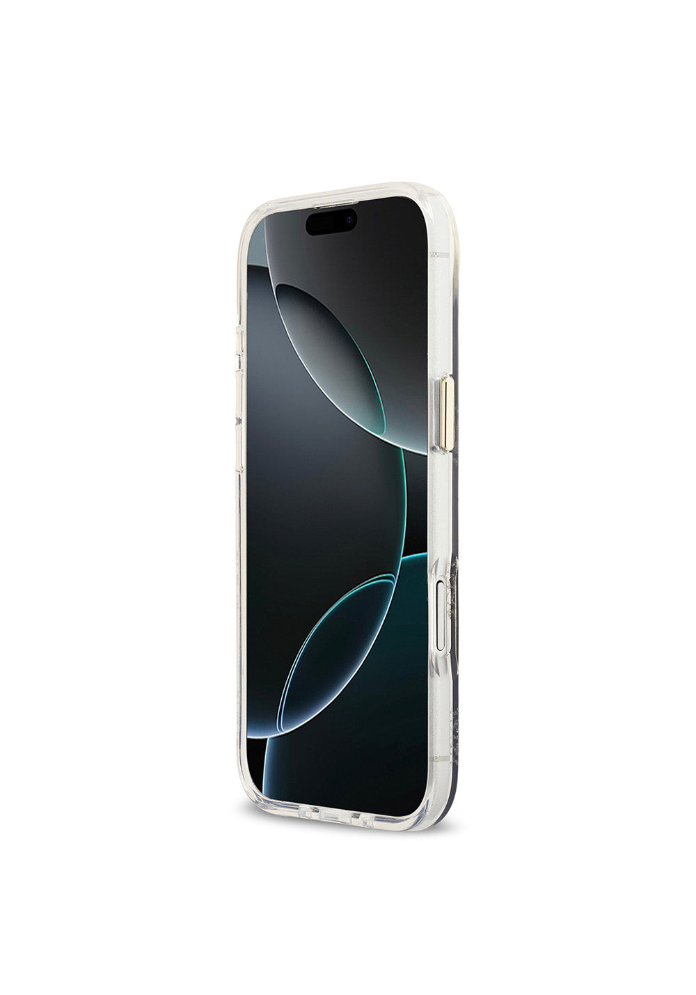 Apple iPhone 17 Air Kılıf Guess Orijinal Lisanslı Manyetik Şarj Uyumlu Simli Peony Desenli Silikon Kapak