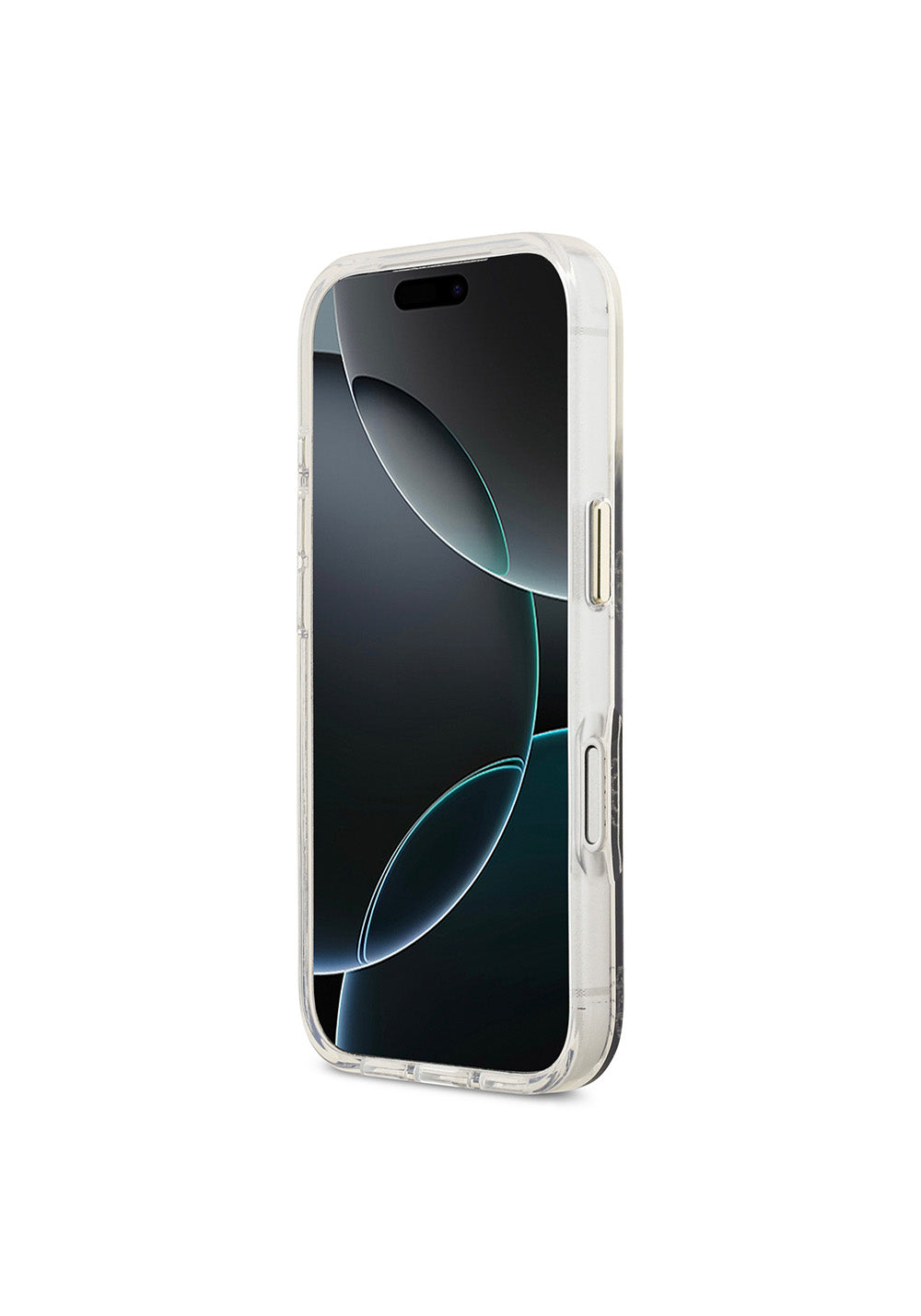 Apple iPhone 17 Pro Kılıf Guess Orijinal Lisanslı Manyetik Şarj Uyumlu Simli Peony Desenli Silikon Kapak
