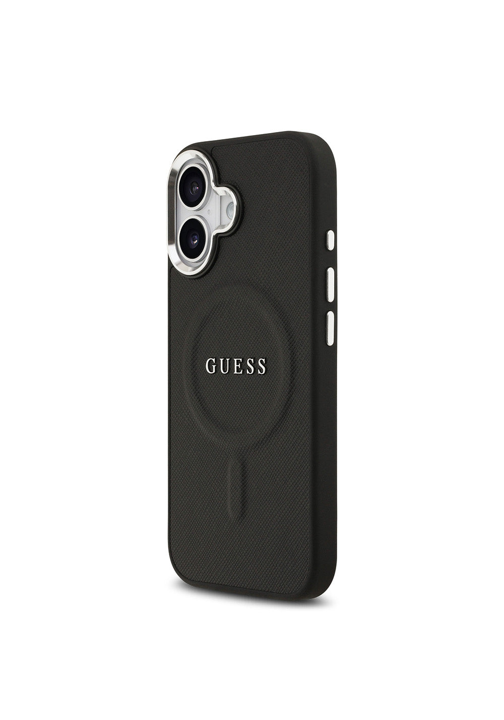 Apple iPhone 17 Kılıf Guess Orijinal Lisanslı Manyetik Şarj Uyumlu Klasik Yazı Logolu PU Deri Kapak