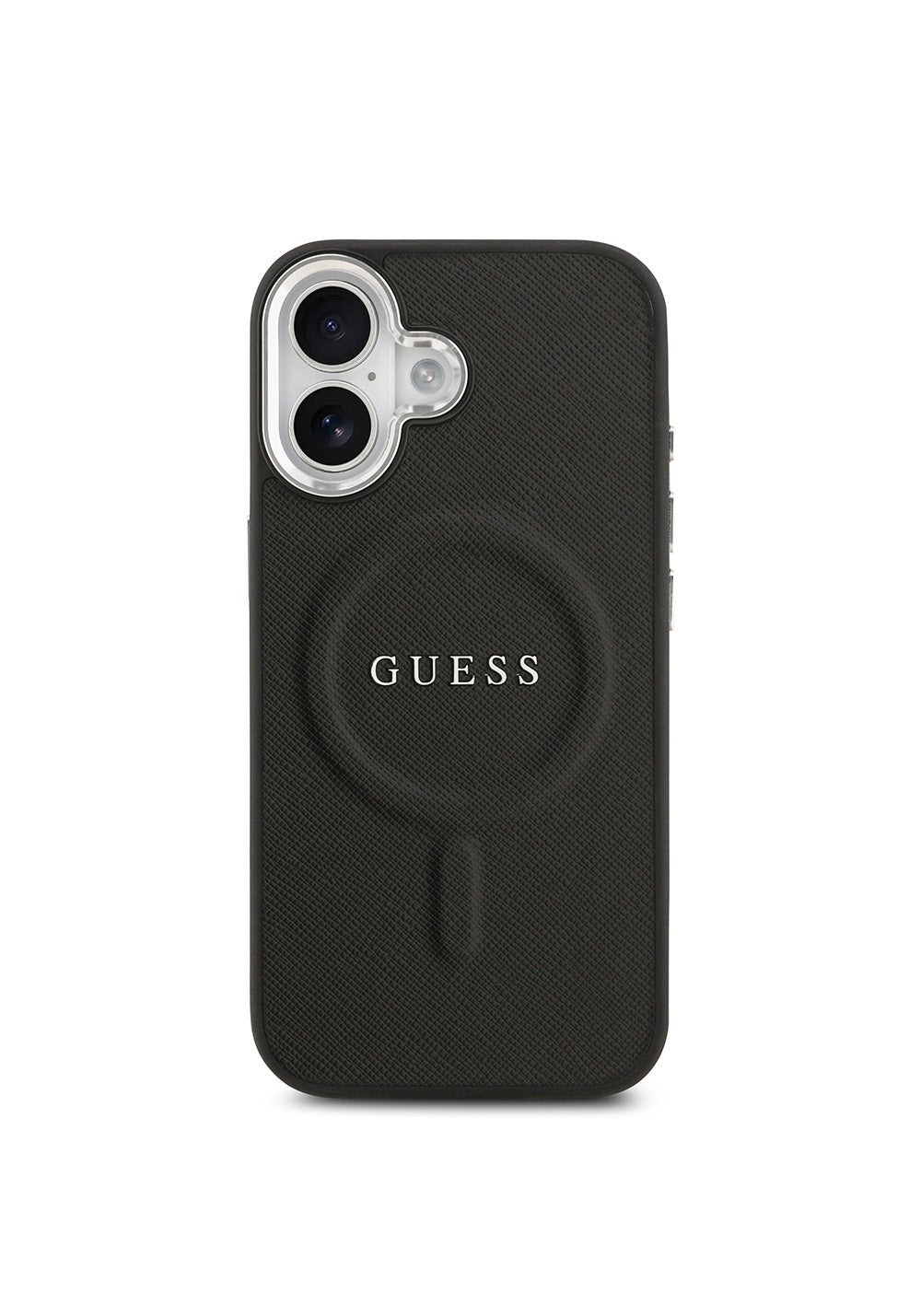 Apple iPhone 17 Kılıf Guess Orijinal Lisanslı Manyetik Şarj Uyumlu Klasik Yazı Logolu PU Deri Kapak