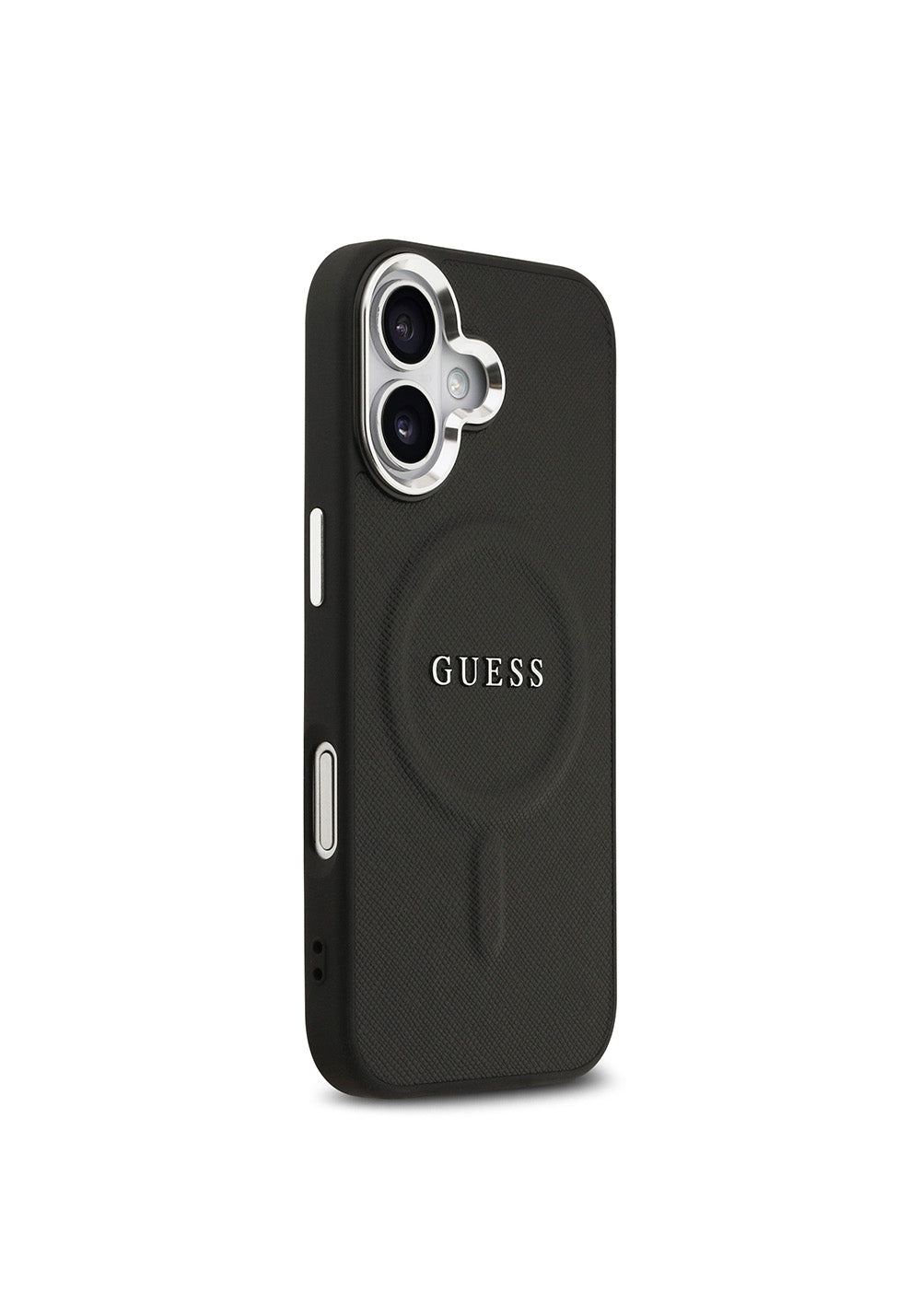 Apple iPhone 17 Kılıf Guess Orijinal Lisanslı Manyetik Şarj Uyumlu Klasik Yazı Logolu PU Deri Kapak