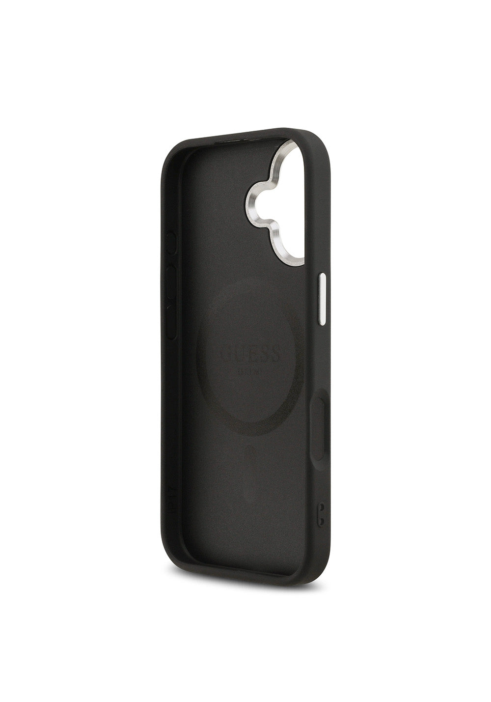Apple iPhone 17 Kılıf Guess Orijinal Lisanslı Manyetik Şarj Uyumlu Klasik Yazı Logolu PU Deri Kapak