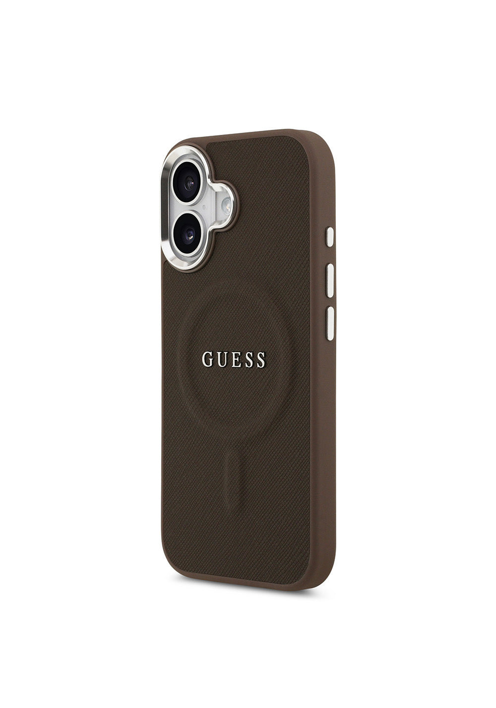 Apple iPhone 17 Kılıf Guess Orijinal Lisanslı Manyetik Şarj Uyumlu Klasik Yazı Logolu PU Deri Kapak