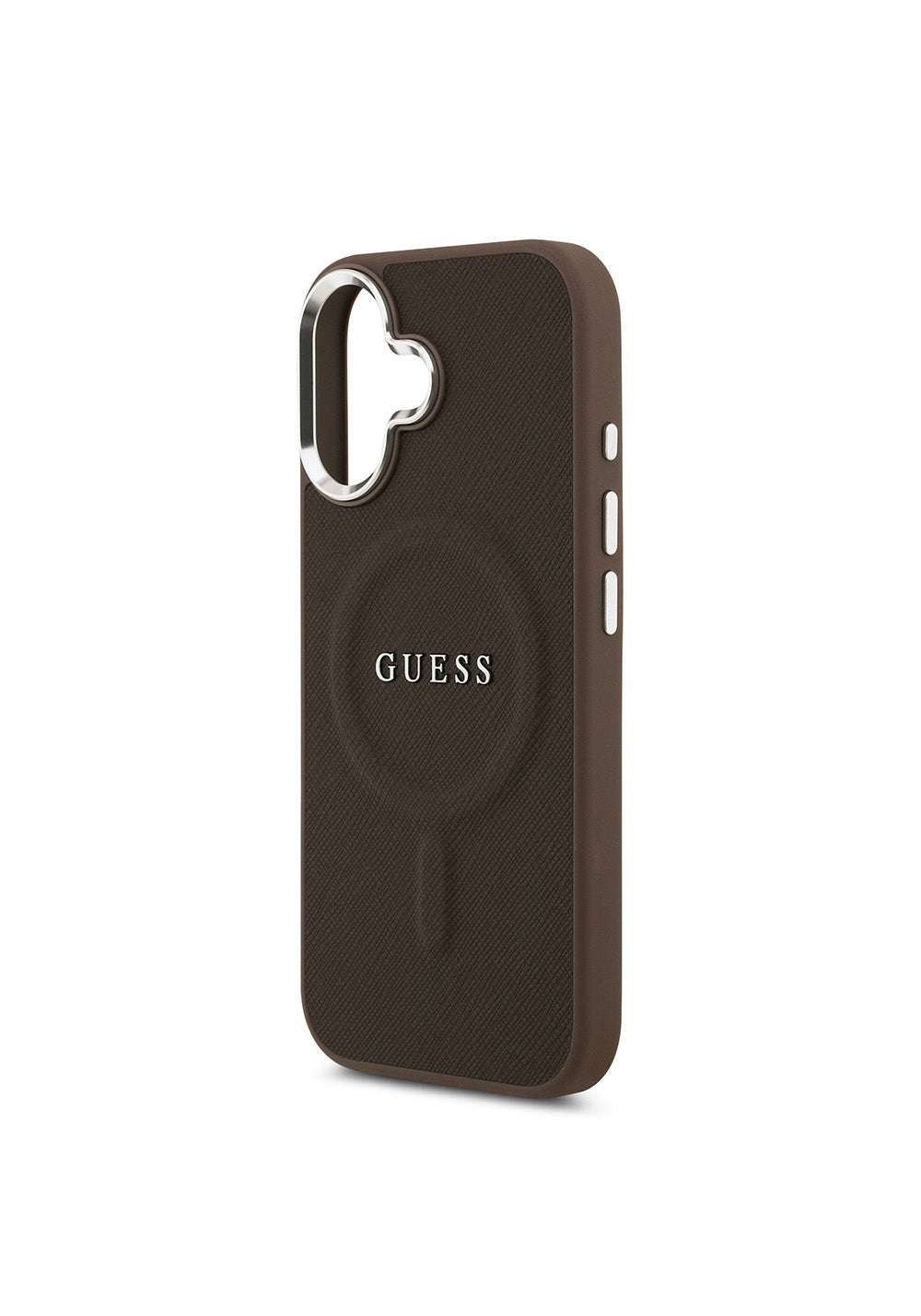Apple iPhone 17 Kılıf Guess Orijinal Lisanslı Manyetik Şarj Uyumlu Klasik Yazı Logolu PU Deri Kapak