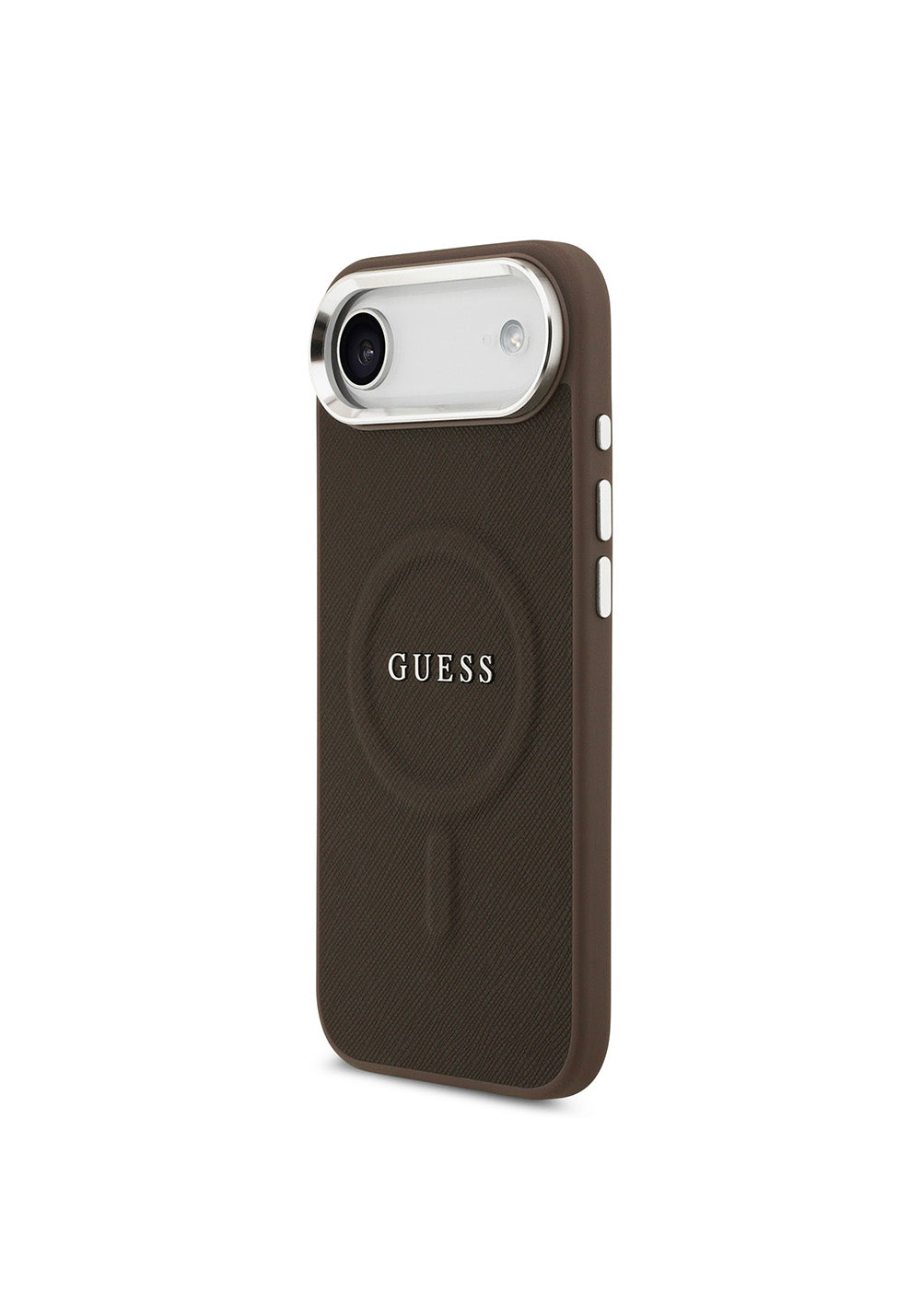 Apple iPhone 17 Air Kılıf Guess Orijinal Lisanslı Manyetik Şarj Uyumlu Klasik Yazı Logolu PU Deri Kapak