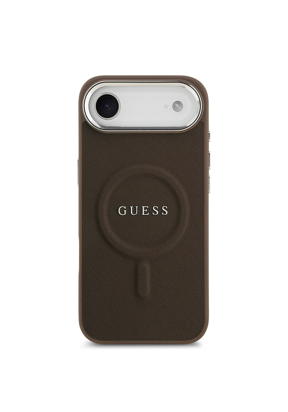 Apple iPhone 17 Air Kılıf Guess Orijinal Lisanslı Manyetik Şarj Uyumlu Klasik Yazı Logolu PU Deri Kapak