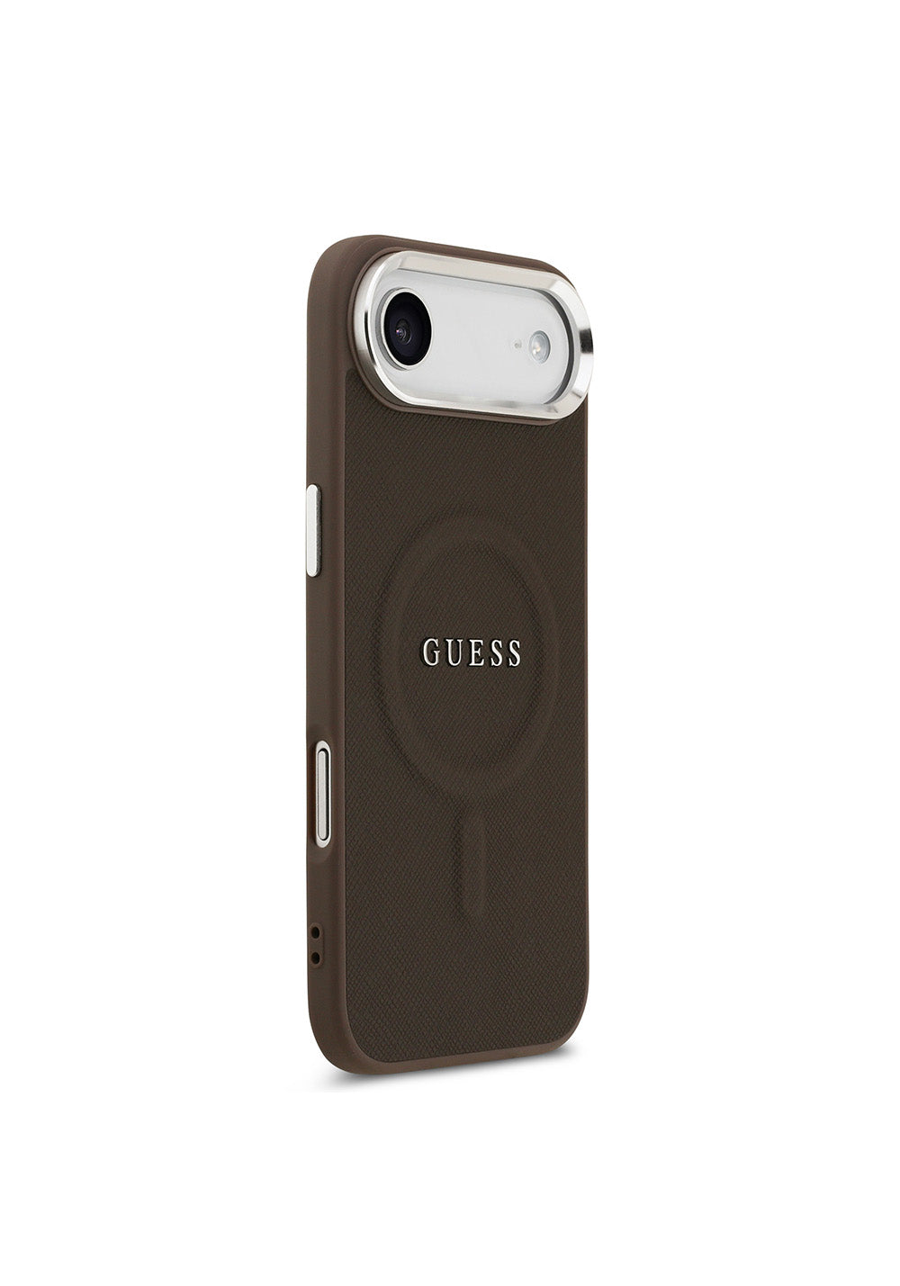 Apple iPhone 17 Air Kılıf Guess Orijinal Lisanslı Manyetik Şarj Uyumlu Klasik Yazı Logolu PU Deri Kapak
