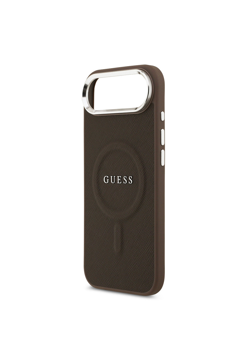 Apple iPhone 17 Air Kılıf Guess Orijinal Lisanslı Manyetik Şarj Uyumlu Klasik Yazı Logolu PU Deri Kapak
