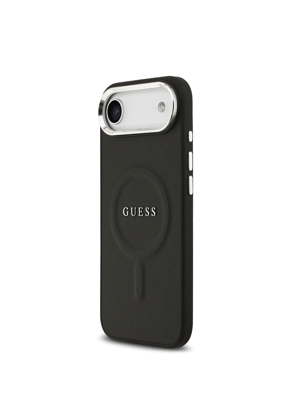 Apple iPhone 17 Air Kılıf Guess Orijinal Lisanslı Manyetik Şarj Uyumlu Klasik Yazı Logolu PU Deri Kapak