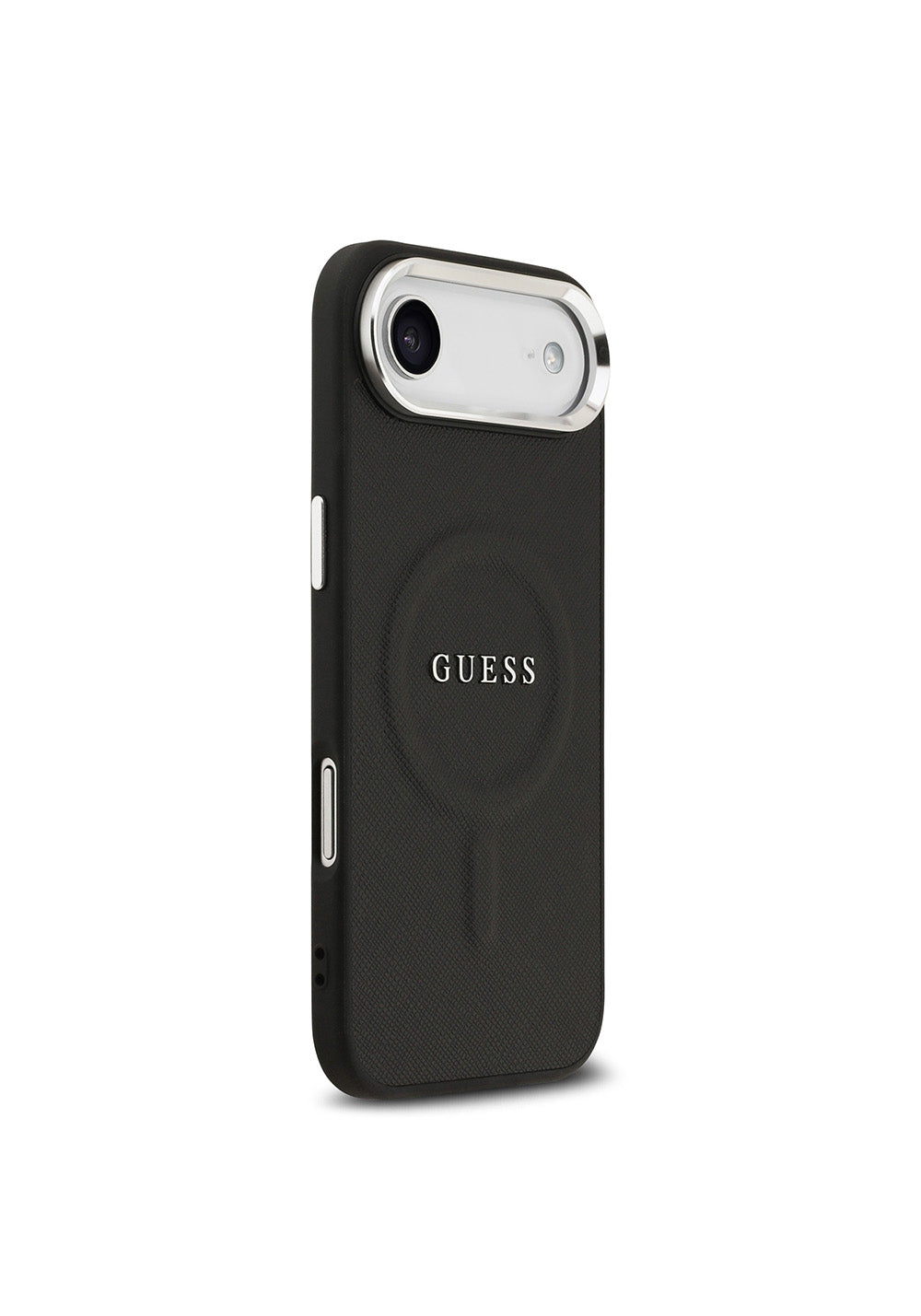 Apple iPhone 17 Air Kılıf Guess Orijinal Lisanslı Manyetik Şarj Uyumlu Klasik Yazı Logolu PU Deri Kapak