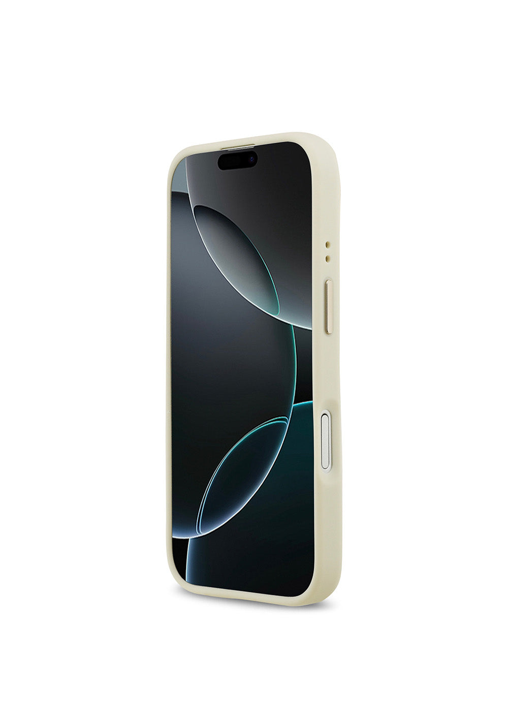 Apple iPhone 17 Kılıf Guess Orijinal Lisanslı Manyetik Şarj Uyumlu Grained Yazı ve Taşlı 4G Logolu Kapak