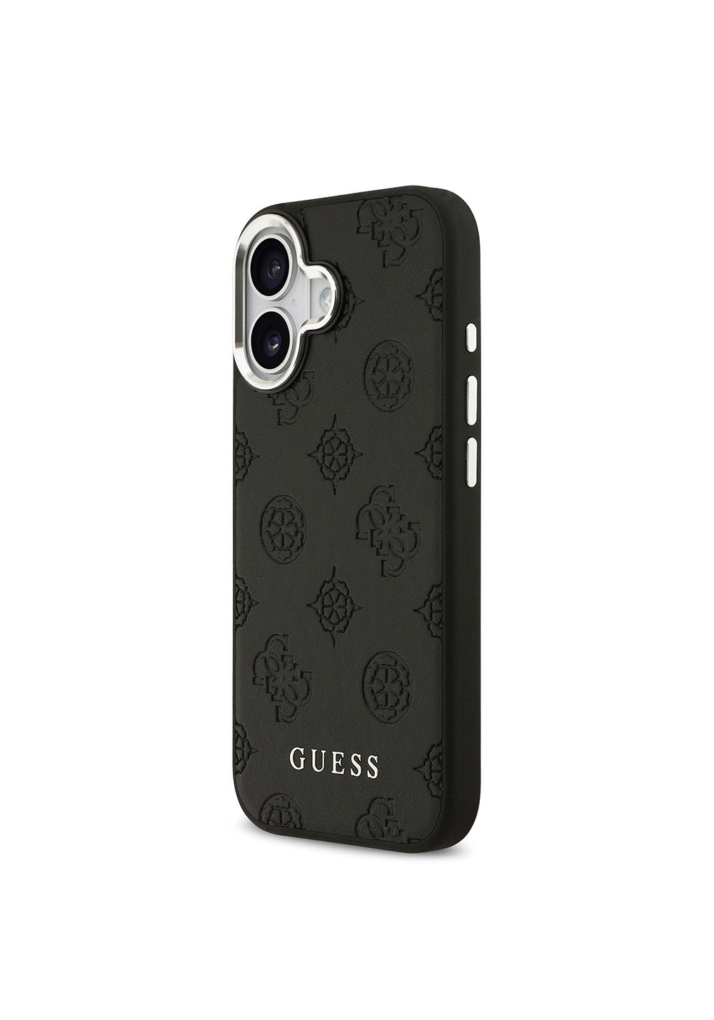 Apple iPhone 17 Kılıf Guess Orijinal Lisanslı Manyetik Şarj Uyumlu Sıcak Baskılı Klasik Yazı Logolu PU Deri Peony Kapak