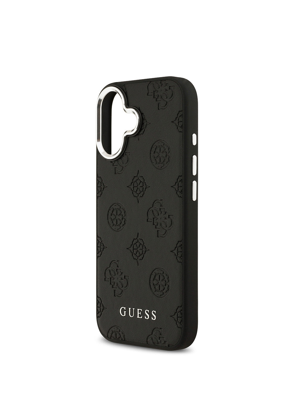 Apple iPhone 17 Kılıf Guess Orijinal Lisanslı Manyetik Şarj Uyumlu Sıcak Baskılı Klasik Yazı Logolu PU Deri Peony Kapak