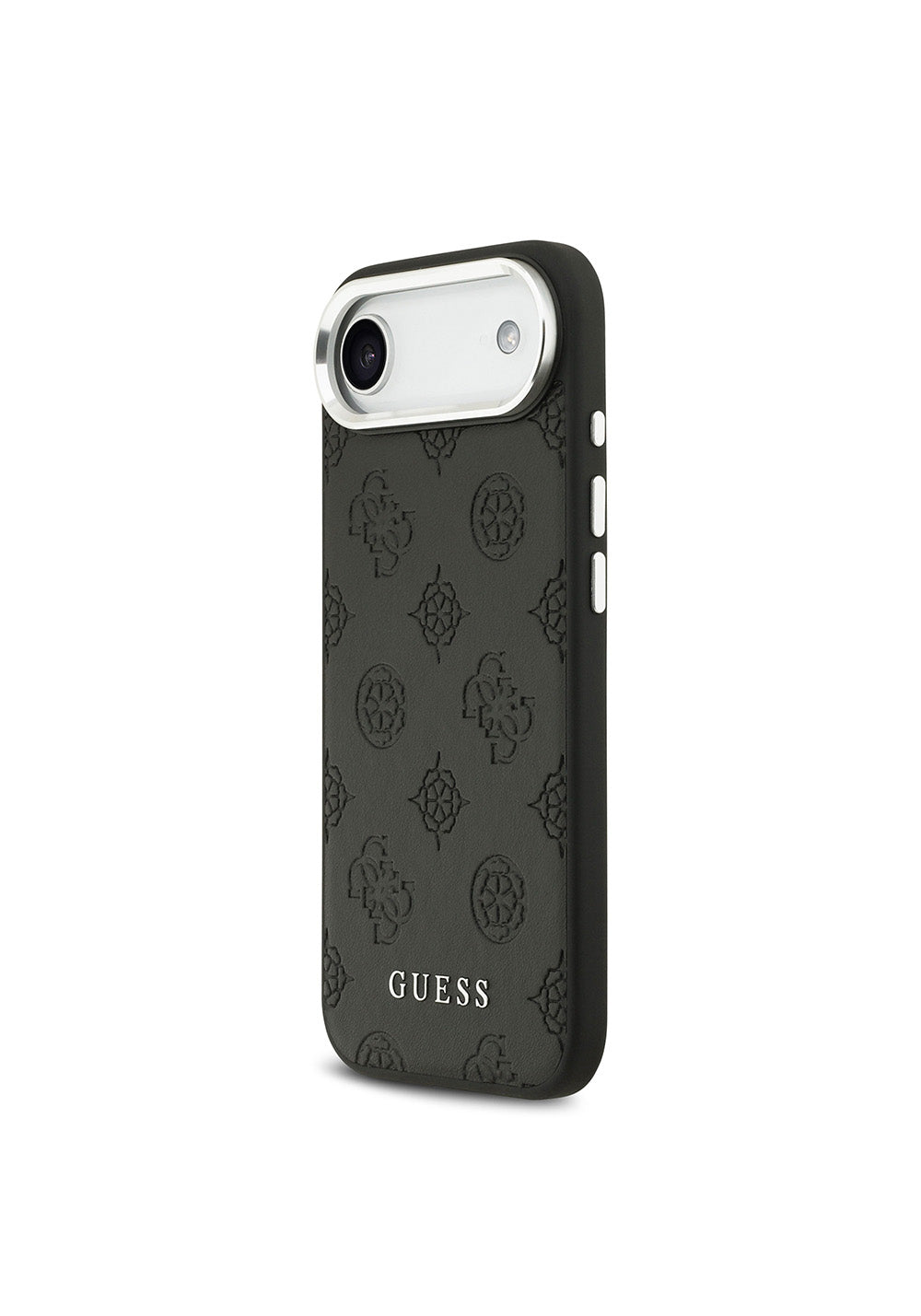 Apple iPhone 17 Air Kılıf Guess Orijinal Lisanslı Manyetik Şarj Uyumlu Sıcak Baskılı Klasik Yazı Logolu PU Deri Peony Kapak