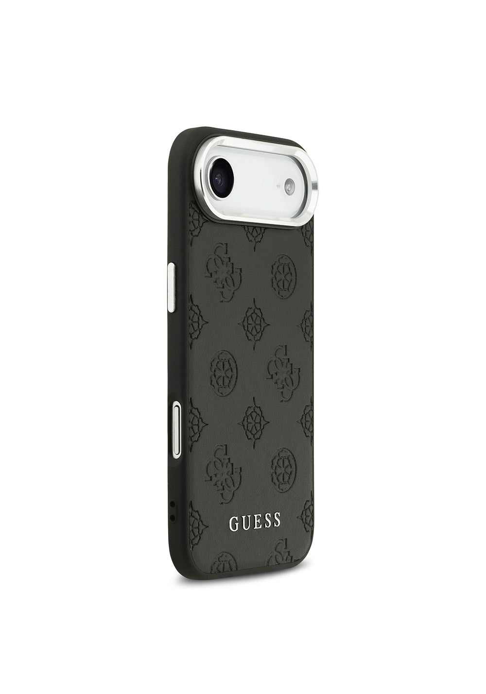 Apple iPhone 17 Air Kılıf Guess Orijinal Lisanslı Manyetik Şarj Uyumlu Sıcak Baskılı Klasik Yazı Logolu PU Deri Peony Kapak