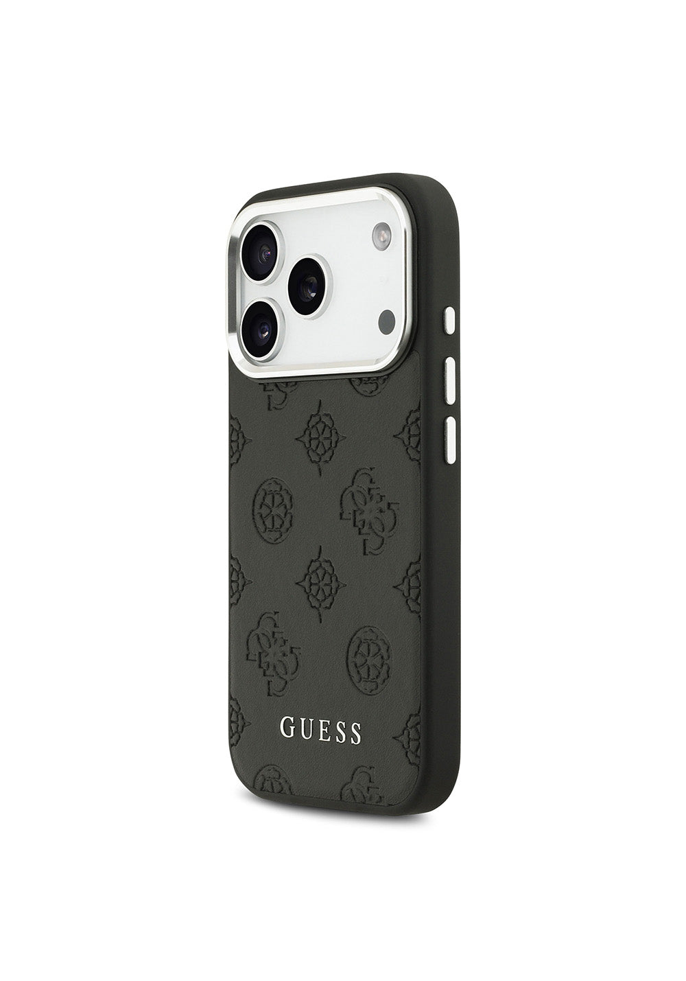 Apple iPhone 17 Pro Kılıf Guess Orijinal Lisanslı Manyetik Şarj Uyumlu Sıcak Baskılı Klasik Yazı Logolu PU Deri Peony Kapak