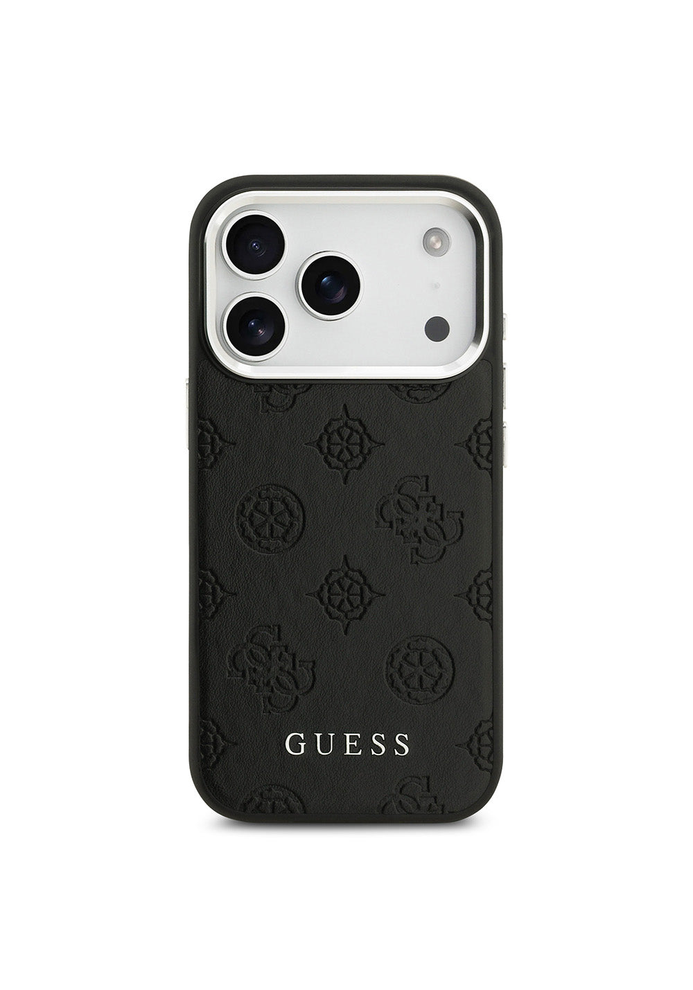 Apple iPhone 17 Pro Kılıf Guess Orijinal Lisanslı Manyetik Şarj Uyumlu Sıcak Baskılı Klasik Yazı Logolu PU Deri Peony Kapak