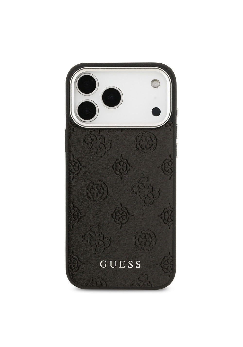 Apple iPhone 17 Pro Max Kılıf Guess Orijinal Lisanslı Manyetik Şarj Uyumlu Sıcak Baskılı Klasik Yazı Logolu PU Deri Peony Kapak