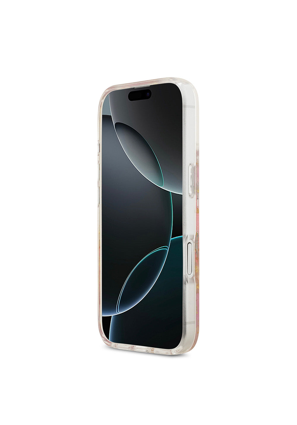 Apple iPhone 17 Kılıf Guess Orijinal Lisanslı Manyetik Şarj Uyumlu Transparan Resin Flowers Kapak