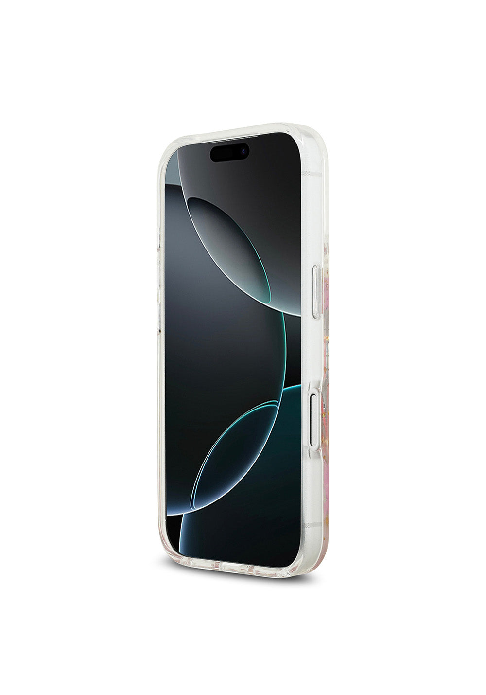 Apple iPhone 17 Pro Kılıf Guess Orijinal Lisanslı Manyetik Şarj Uyumlu Transparan Resin Flowers Kapak